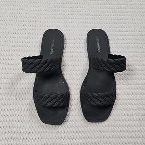 Steve Madden Black Braided Sandals
